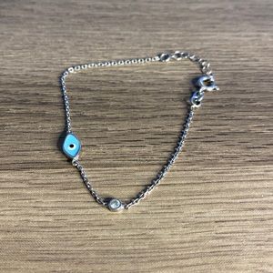Sterling Silver Evil Eye Bracelet